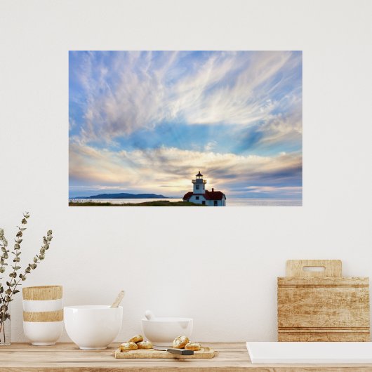 USA, Washington, San Juan Islands. Sonnenuntergang Poster (Küche)