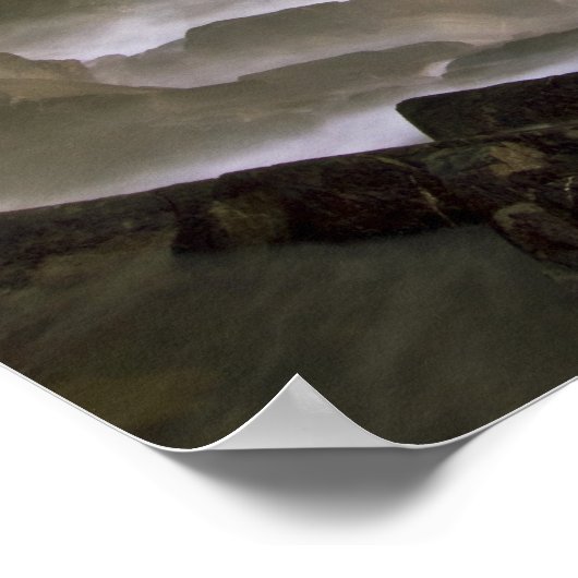 USA, Washington, San Juan Islands. Wellenabsturz Poster (Ecke)