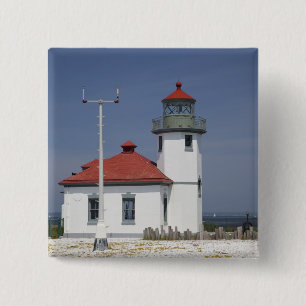 USA, Washington, Seattle, Alki Point Leuchtturm, 2 Button
