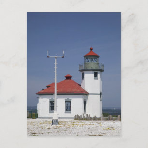 USA, Washington, Seattle, Alki Point Leuchtturm, Postkarte