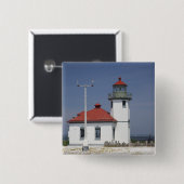 USA, Washington, Seattle, Alki Point Lighthouse, 2 Button (Vorne & Hinten)