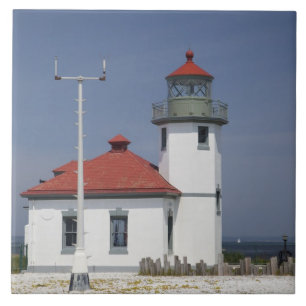 USA, Washington, Seattle, Alki Point Lighthouse, 2 Fliese