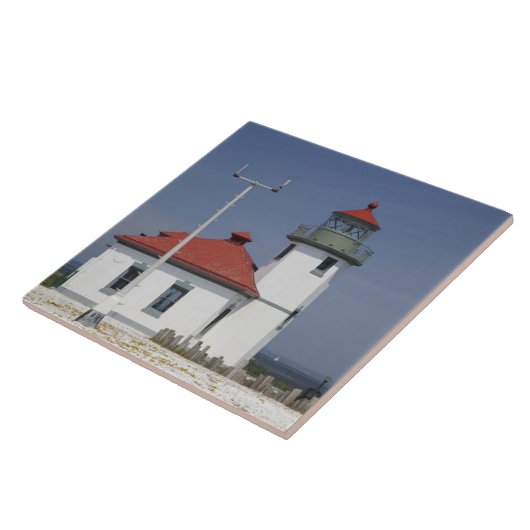 USA, Washington, Seattle, Alki Point Lighthouse, 2 Fliese (Seite)