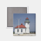 USA, Washington, Seattle, Alki Point Lighthouse, 2 Magnet (Vorderseite/Rückseite)