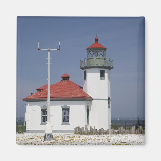 USA, Washington, Seattle, Alki Point Lighthouse, 2 Magnet (Vorne)