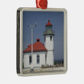 USA, Washington, Seattle, Alki Point Lighthouse, 2 Silbernes Ornament (Rechts)