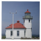 USA, Washington, Seattle, Alki Point Lighthouse, Fliese (Vorderseite)