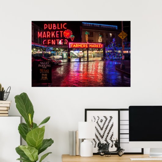 USA, Washington, Seattle, Pike Place Market Poster (Heimbüro)