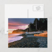 USA, Washington Staat, Olympic NP. Wellen runter Postkarte (Vorne/Hinten)