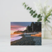 USA, Washington Staat, Olympic NP. Wellen runter Postkarte (Stehend Vorderseite)