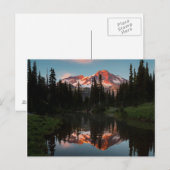 USA, Washington Staat. Reflektiert Postkarte (Vorne/Hinten)