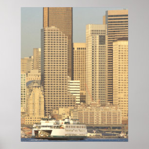 USA, Washington Staat, Seattle. Poster