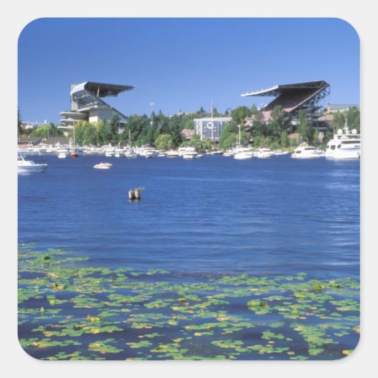 USA, Washington Staat, Seattle, Quadratischer Aufkleber (Vorderseite)