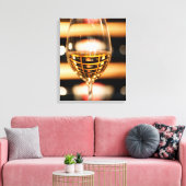 USA, Washington, Walla. Weinglas Leinwanddruck (Insitu (Wohnzimmer))
