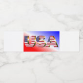 USA WASSERFLASCHENETIKETT (Einzelnes Label)