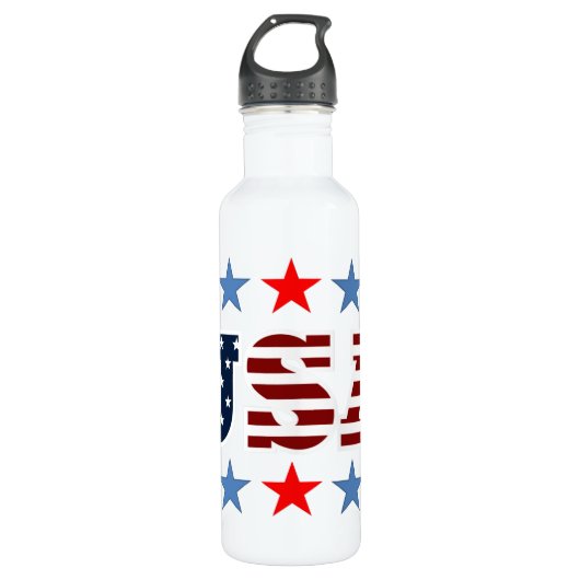 USA Water Bottle Edelstahlflasche (Vorderseite)