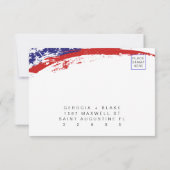 USA Watercolor American Flag Party UAWG Postcard Einladung (Rückseite)