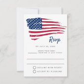 USA Watercolor American Flag Party UAWG Postcard Einladung (Vorderseite)