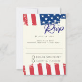 USA Watercolor American Flag Party UAWG Postcard Einladung (Vorderseite)