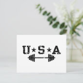 USA Weightlift Postkarte (Stehend Vorderseite)