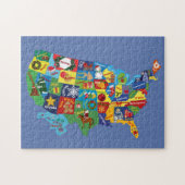 USA Weihnachten MAP Puzzle (Horizontal)