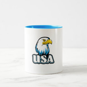 USA Weißkopfseeadler (limitierte Blue Edition) Zweifarbige Tasse
