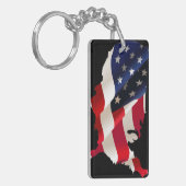 USA-Wellenflagge Schlüsselanhänger (Vorderseite links)