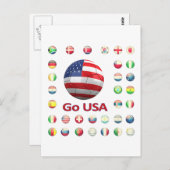 USA Weltmeisterschaft 2010 Südafrika Postkarte (Vorne/Hinten)