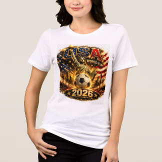 USA Weltmeisterschaft 2026 Golden Liberty Fußball Tri-Blend Shirt