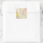 USA, Weltreligionen Quadratischer Aufkleber (Tasche)