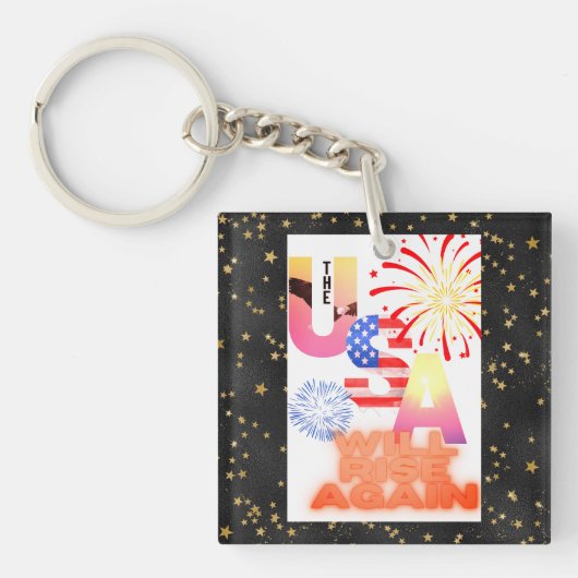 "USA werden wieder aufsteigen" Schlüsselanhänger (Vorderseite)