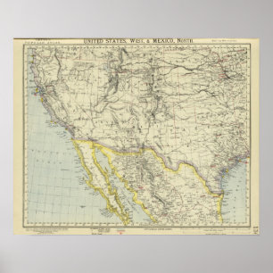 USA West, Mexiko Nordmeer Poster