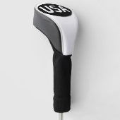 USA WHite on Black Golf Headcover (angewinkelt)