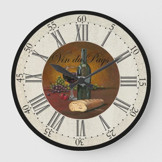 USA Wine Clock Große Wanduhr (Vorderseite)