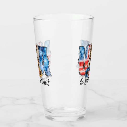 USA - Wir vertrauen Gott | CHRISTLICH | Sonnenblum Glas (Links)