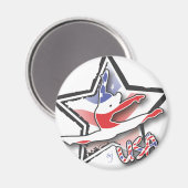 USA Women's Gymnastics Magnet (Vorderseite/Rückseite)