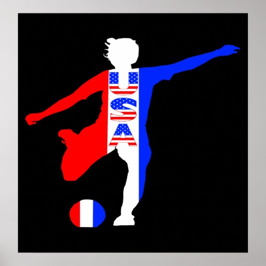 USA Women's Soccer Logo Poster (Vorne)