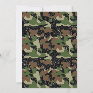 USA Woodland Camo Armee Olivbraun Glanzfarbe Dankeskarte