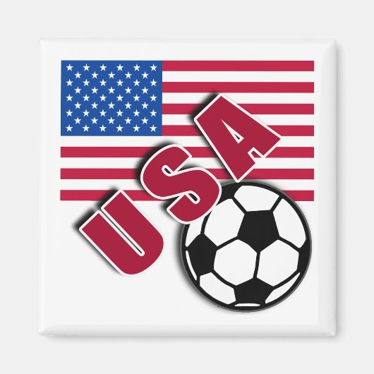 USA World Soccer Fan Tshirts Magnet (Vorne)