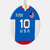 USA World Soccer Jersey Ornament (Rechts)