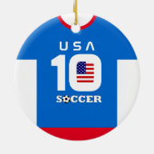 USA World Soccer Jersey Ornament (Hinten)