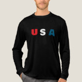 USA Wörter mit farbigem T - Shirt (Vorderseite)