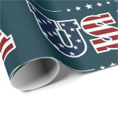 USA Wrapping Paper Geschenkpapier (Rolleneckpunkt)
