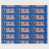 USA Wrapping Paper Geschenkpapier (Flach)