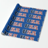 USA Wrapping Paper Geschenkpapier (Ungerollt)
