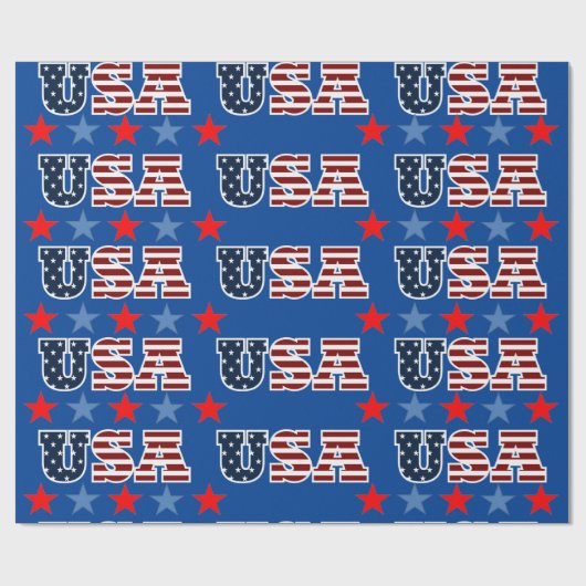 USA Wrapping Paper Geschenkpapier (Flach)