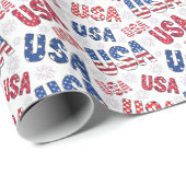 USA Wrapping Paper Geschenkpapier (Rolleneckpunkt)