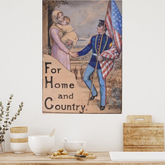 USA WWI-Propaganda Poster (Küche)