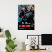 USA-WWII-Propagandaplakat U-Boot gesichtet - Lass Poster (Heimbüro)