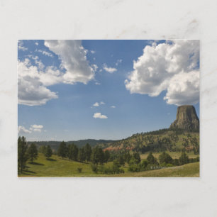 USA, Wyoming, Wolken über den Teufelsturm Postkarte
